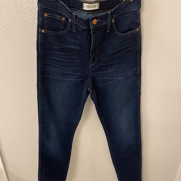 MADEWELL NEW! 10” High Rise Skinny Dark Wash Size 30 - Picture 1 of 7